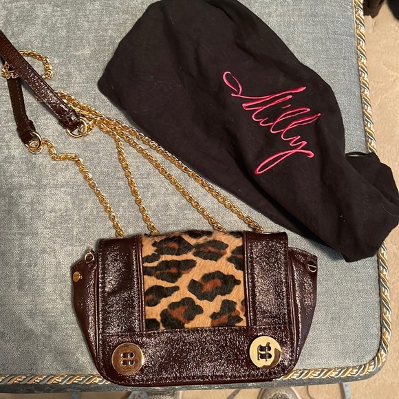 Milly Handbags - Milly authentic exotic leopard trim cross body